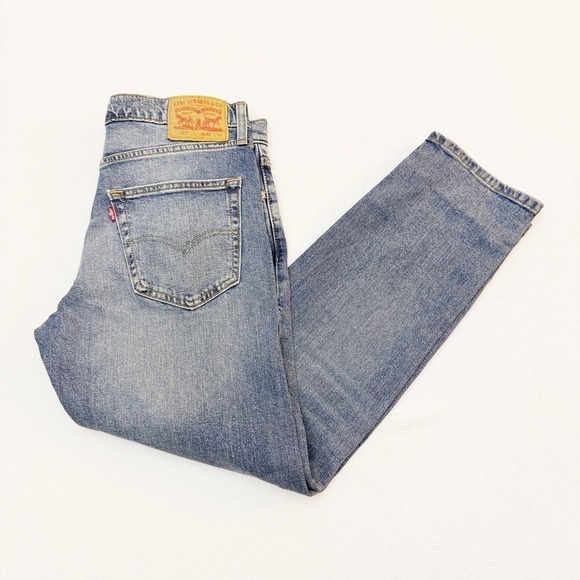 Levi's Straight Leg Denim Jeans Bleach Distressed Size 32 - Picture 7 of 8